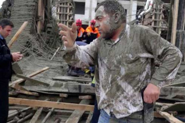 Rize’de inşaat göçtü: 6 yaralı