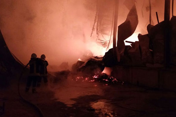 Soğuk hava deposunda yangın çıktı