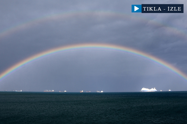Hatay'da çift gökkuşağı