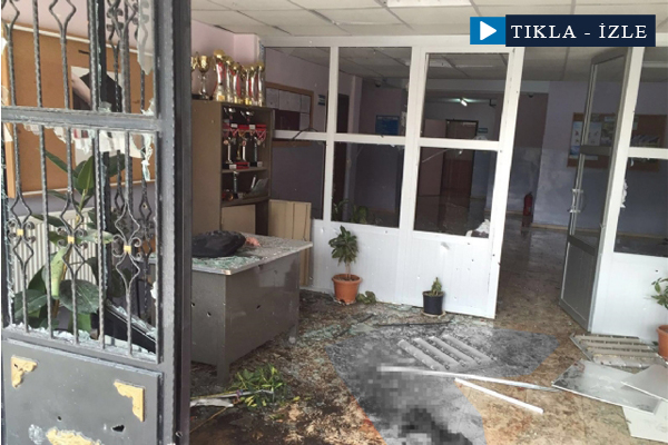 Kilis'e düşen bomba güvenlik kamerasında