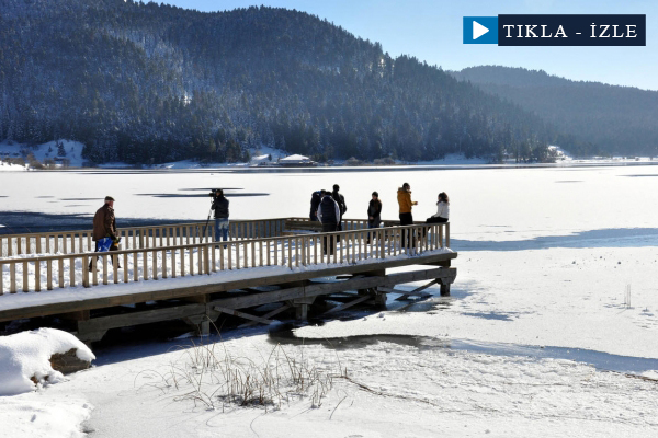 Abant Gölü dondu