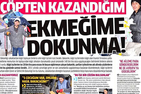 Atık kâğıt işçileri: Kimse ekmeğimizle oynamasın