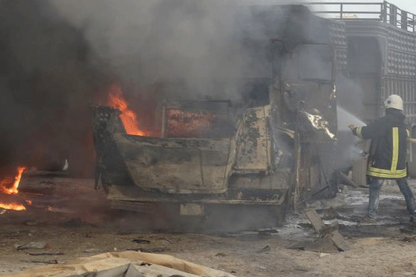 Rusya yardım TIR'larını vurdu