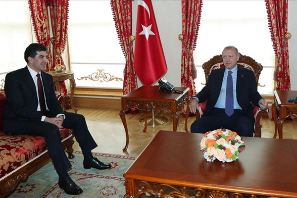 Erdoğan, Barzani'yi kabul etti