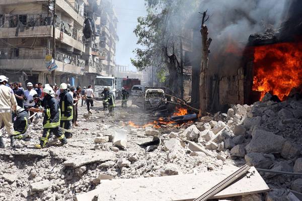 Rusya ile Esed rejiminden Suriye'de 3 günde 3 binin üzerinde saldırı