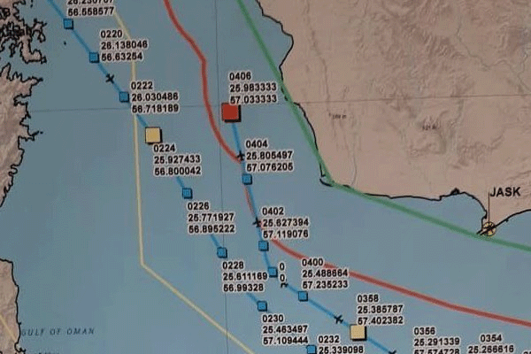 İran'ın düşürdüğü ABD İHA'sının uçuş haritası yayınlandı