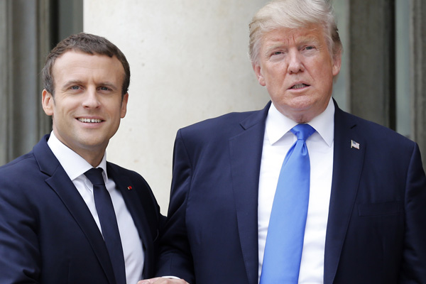 Macron ile Trump İran'ı görüşecek