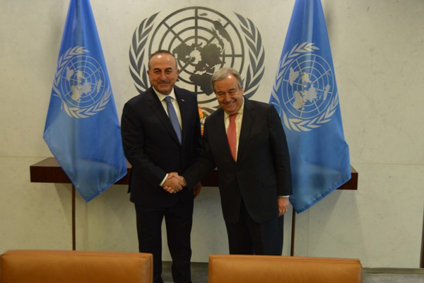 Çavuşoğlu, BM Genel Sekreteri Guterres ile görüştü