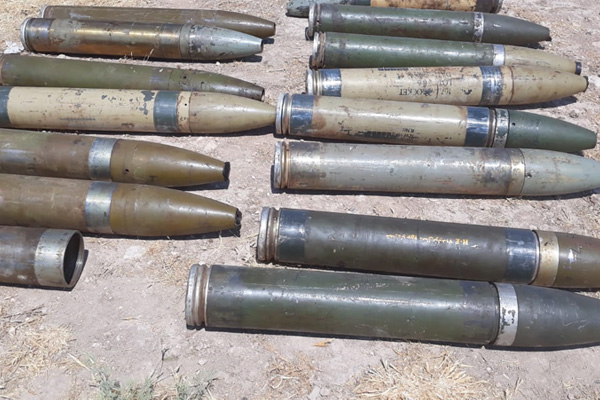 Çobanbey'de YPG'ye ait füzeler ele geçirildi