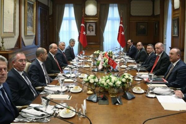 Cumhurbaşkanı Erdoğan, KKTC Başbakanı Ersin Tatar'ı kabul etti