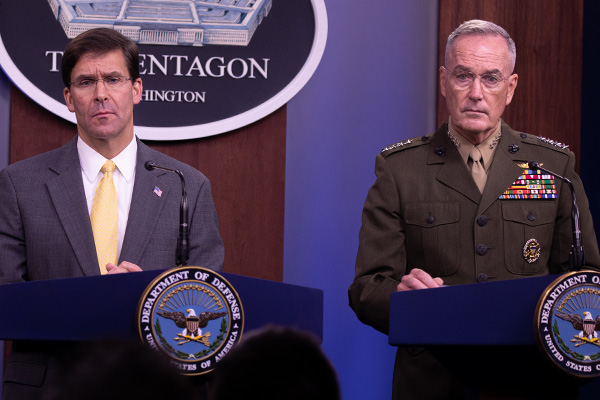 ABD Savunma Bakanı Esper ve Genelkurmay Başkanı Dunford'dan Türkiye açıklaması