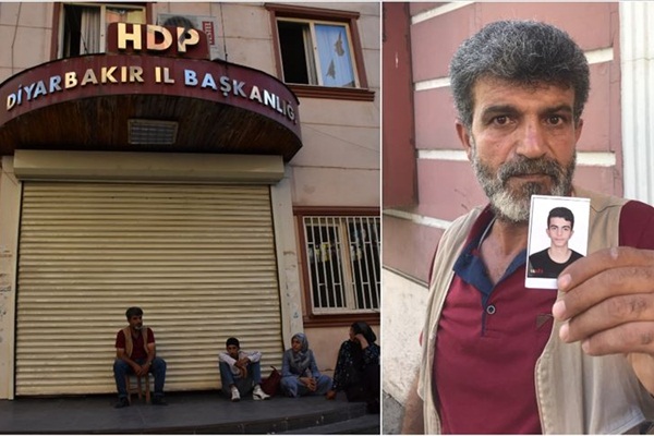 HDP önündeki eyleme katılan baba: Ya oğlum ya ölüm