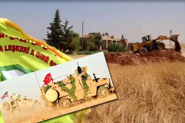 Türkiye-ABD ortak sınır devriyesi başladı:  YPG/DSG, kazdığı mevzileri kapatıyor