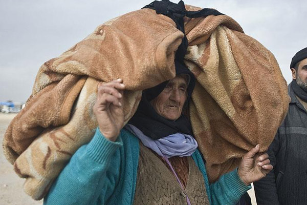 Halep'ten kaçan Suriyelilerin soğukla mücadelesi