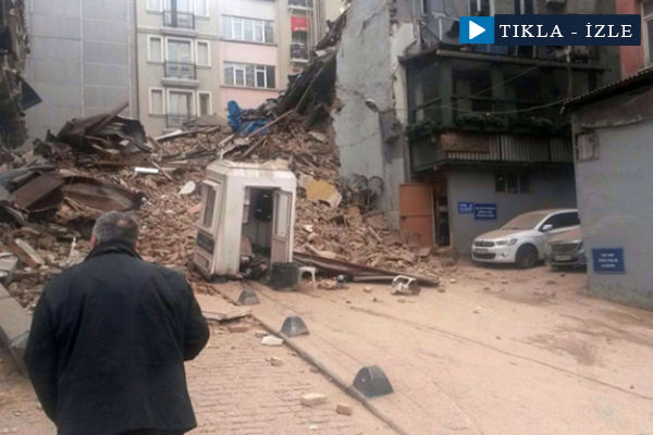 Beyoğlu'nda 5 katlı bina çöktü