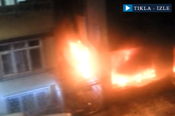 2 çocuğun hayatını kaybettiği yangın kamerada