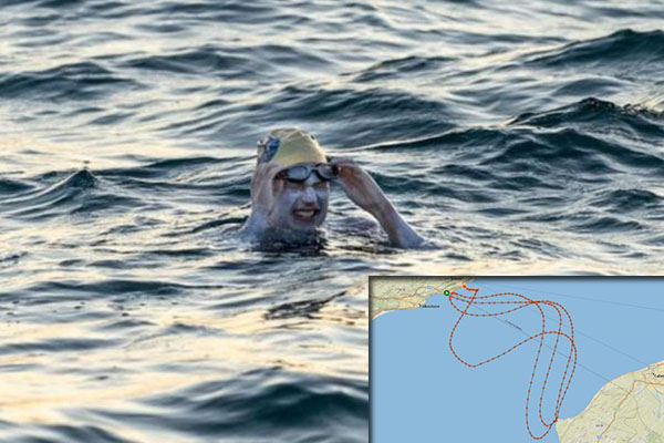 Kanseri yendi, Manş'ı 4 kez üst üste hiç durmadan geçen ilk yüzücü oldu