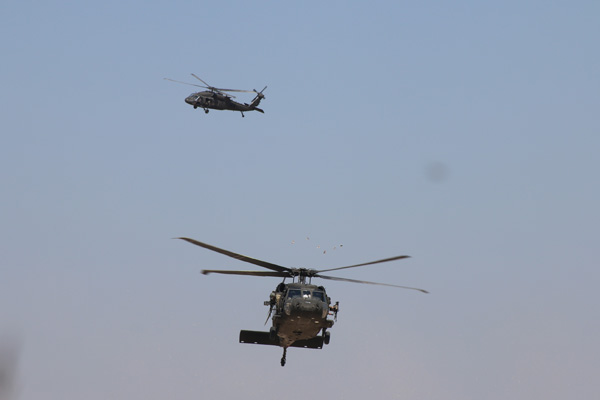 Fırat'ın doğusunda altıncı ortak helikopter uçuşu