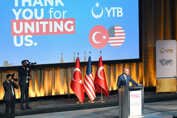 Erdoğan ABD'de: Menfaatleri için terör örgütlerini silaha boğanların dökülen her Müslüman kanında payı var