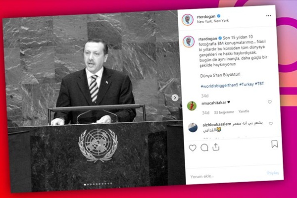 Erdoğan'dan BM paylaşımı