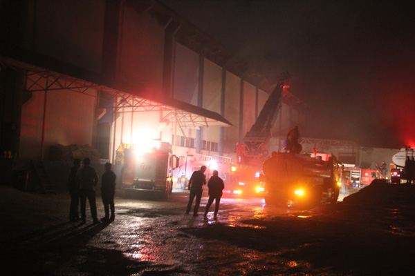 Giresun'da fındık fabrikasında yangın