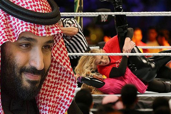 Prens Selman’ın ülkesinde hızlı değişim! Suudi Arabistan'da, ilk kadın Amerikan güreşi müsabakası düzenlendi!