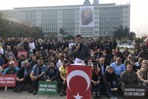 İBB önünde 'su zammı' protestosu