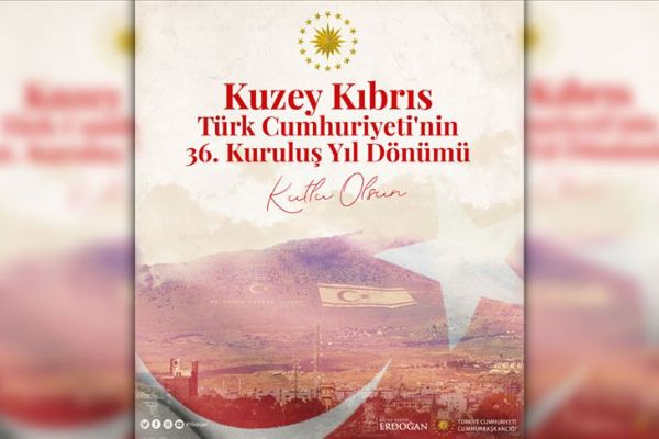 Cumhurbaşkanı Erdoğan'dan KKTC'nin 36. yıl dönümü paylaşımı