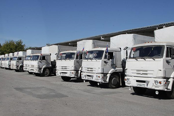 Ukrayna'da Rus tırlarını engellediler