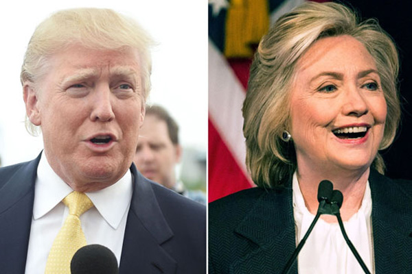 ABD'de başkanlık yarışında Clinton ve Trump önde