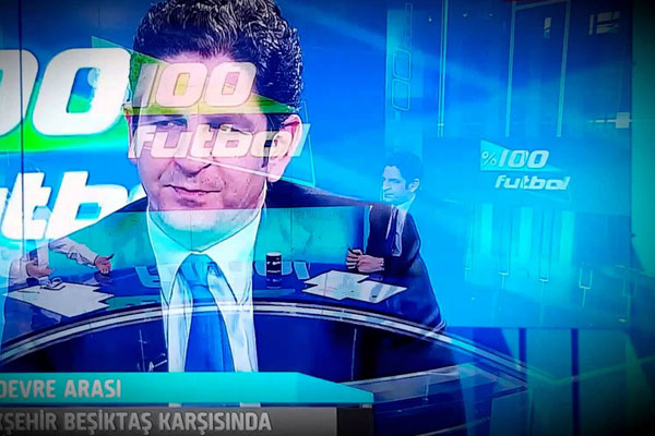 Canlı yayında yangın paniği