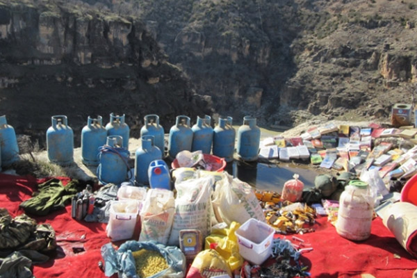 PKK’ya ait mağarada 6 ton malzeme ele geçirildi