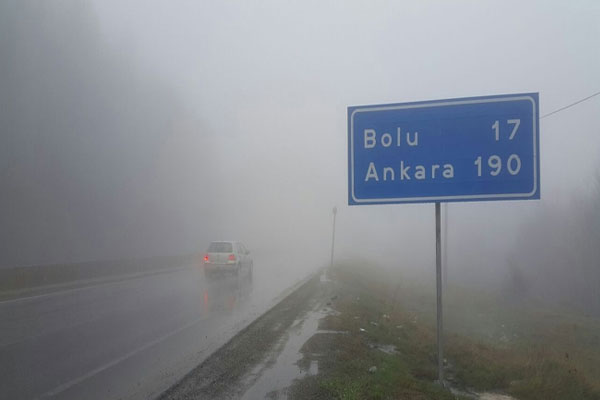 Bolu Dağı'nda görüş mesafesi düştü