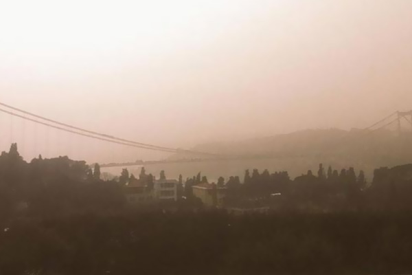İstanbul toz bulutu altında
