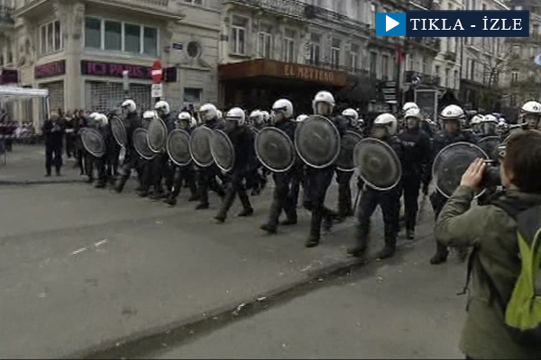 Brüksel polisinden müdahale