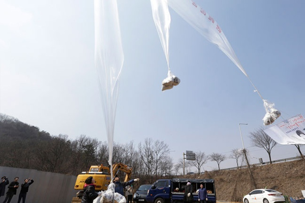 Aktivistlerden Kuzey'e balonlu propaganda