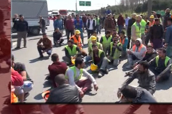 TEM'de eylem yaptılar