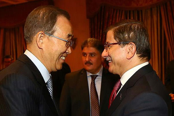 Davutoğlu Ban ile görüştü