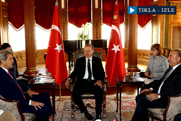 Erdoğan ve Kerry görüştü