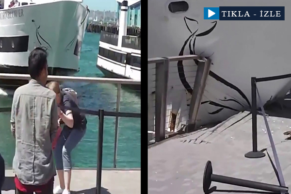 Gemi iskeleye çarptı: 7 yaralı