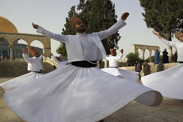Türk semazenler Mescid-i Aksa'da