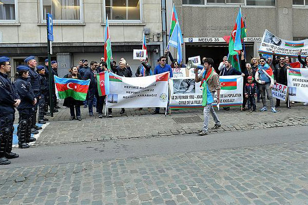 Ermenistan, Brüksel'de protesto edildi
