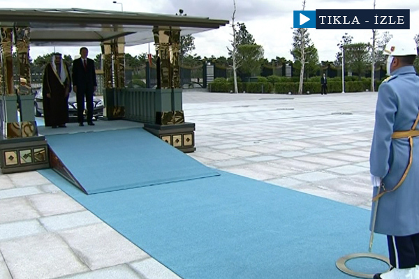 Erdoğan Kral Selman’ı törenle karşıladı