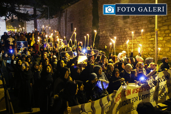 Mısır zindanlarındaki mahkumlar için İstanbul'da yürüyüş gerçekleştirildi