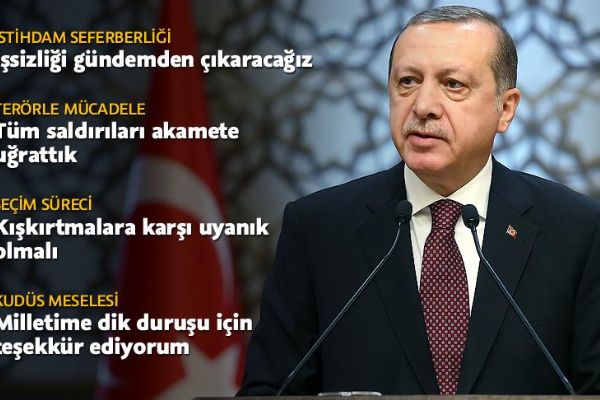 Cumhurbaşkanı Erdoğan'ın yeni yıl mesajı