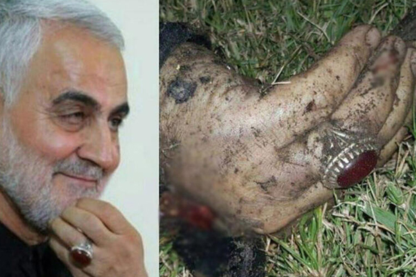 Saldırıda paramparça olan Süleymani yüzüğünden teşhis edildi