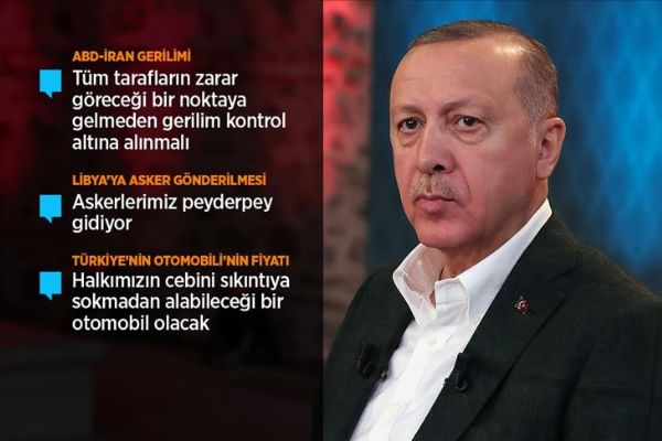 Cumhurbaşkanı Erdoğan: ABD-İran gerginliğinin azaltılması için çok ciddi gayretler gösteriyoruz
