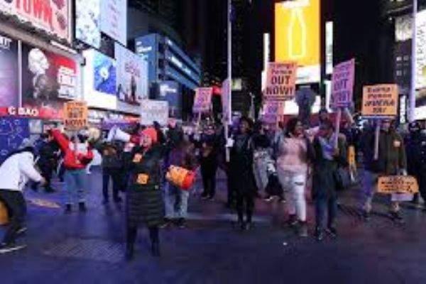 New York'ta 'savaşa hayır' protestosu