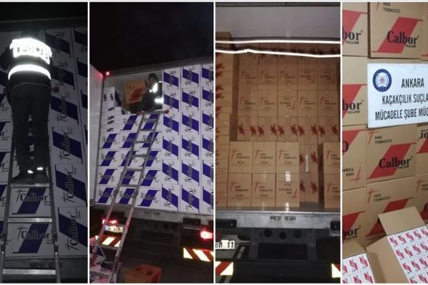 Başkentte 6 milyon 550 bin bandrolsüz 'makaron' ele geçirildi