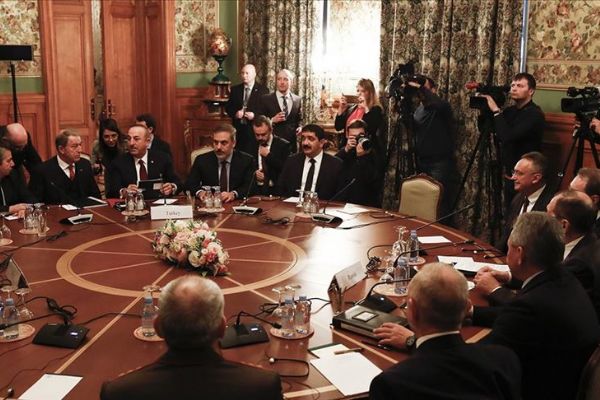 Türk ve Rus heyetlerin, Libya'da kalıcı ateşkes için Moskova'daki görüşmesi başladı